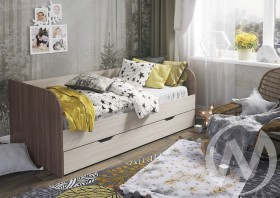 Кровать детская Балли 2-х уровневая (шимо темный/шимо светлый) в Нюрбе - nyurba.katalogmebeli.com | фото