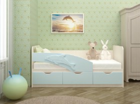 Кровать детская 1,6м Дельфин (Розовый металлик) в Нюрбе - nyurba.katalogmebeli.com | фото