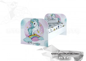 Кровать детская КР-08 Тойс (белый/белый,фотопечать Little Pony) в Нюрбе - nyurba.katalogmebeli.com | фото