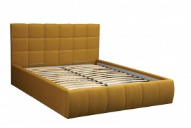 Кровать "Диана" ш. 1400 (Н=1010мм) (жаккард горчица) в Нюрбе - nyurba.katalogmebeli.com | фото