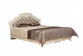 Кровать двойная "Кантри" (вудлайн кремовый/патина/ортопед/1820) в Нюрбе - nyurba.katalogmebeli.com | фото