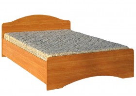 Кровать двойная 1600-1 без матраса (круглые спинки) Вишня Оксфорд в Нюрбе - nyurba.katalogmebeli.com | фото