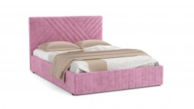 Кровать Гамма ш. 1400 (без основания для хранения) (велюр тенерифе розовый) в Нюрбе - nyurba.katalogmebeli.com | фото