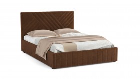 Кровать Гамма ш. 1400 (без основания для хранения) (велюр тенерифе шоколад) в Нюрбе - nyurba.katalogmebeli.com | фото