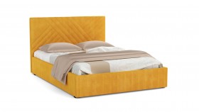 Кровать Гамма ш. 1400 (с основанием для хранения) (велюр тенерифе куркума) в Нюрбе - nyurba.katalogmebeli.com | фото