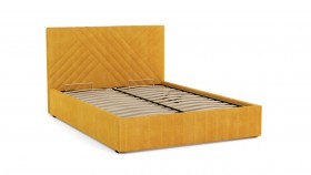 Кровать Гамма ш. 1400 (с основанием для хранения) (велюр тенерифе куркума) в Нюрбе - nyurba.katalogmebeli.com | фото 2