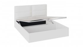 Кровать «Глосс» с мягкой обивкой и подъемным механизмом тип 1 (1800) (Белая) в Нюрбе - nyurba.katalogmebeli.com | фото 2