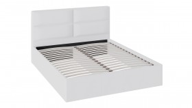 Кровать «Глосс» с мягкой обивкой тип 1 (1600) (Белая) в Нюрбе - nyurba.katalogmebeli.com | фото