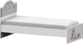 Кровать Каспер с мягкой спинкой и фотопечатью (800х1900) Белый в Нюрбе - nyurba.katalogmebeli.com | фото