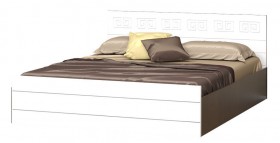 Кровать Корсика-1 1.6 (Венге/Белый глянец) в Нюрбе - nyurba.katalogmebeli.com | фото 1