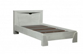 Кровать одинарная 33.07 с настилом "Лючия" (ш. 900)/(бетон пайн белый / венге / белый) в Нюрбе - nyurba.katalogmebeli.com | фото