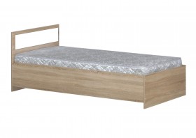 Кровать одинарная 900-2 без матраса (прямые спинки) Дуб Сонома в Нюрбе - nyurba.katalogmebeli.com | фото
