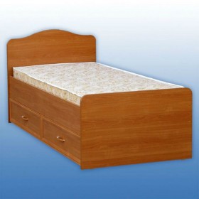 Кровать одинарная 800-2 без матраса (прямые спинки) Дуб Сонома в Нюрбе - nyurba.katalogmebeli.com | фото 2