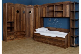 Кровать с 2-мя ящиками «Навигатор» (Дуб Каньон) в Нюрбе - nyurba.katalogmebeli.com | фото 10