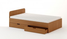 Кровать с ящиками 1200 (Бук темный) в Нюрбе - nyurba.katalogmebeli.com | фото