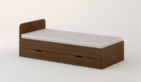 Кровать с ящиками 900 (Орех темный) в Нюрбе - nyurba.katalogmebeli.com | фото