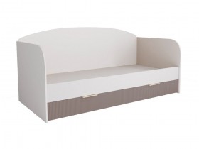 Кровать с ящиками ДКД 2000.1 Лавис (Белый софт/Грей софт/корпус Белый) в Нюрбе - nyurba.katalogmebeli.com | фото