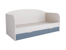 Кровать с ящиками ДКД 2000.1 Лавис (Белый софт/Лазурь софт/корпус Белый) в Нюрбе - nyurba.katalogmebeli.com | фото