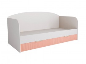 Кровать с ящиками ДКД 2000.1 Лавис (Белый софт/Персик софт/корпус Белый) в Нюрбе - nyurba.katalogmebeli.com | фото