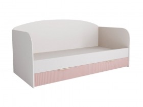 Кровать с ящиками ДКД 2000.1 Лавис (Белый софт/Роза/корпус Белый) в Нюрбе - nyurba.katalogmebeli.com | фото