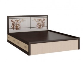 Кровать с ящиками 1,6м Мальта (Дуб венге/Дуб беленый) в Нюрбе - nyurba.katalogmebeli.com | фото