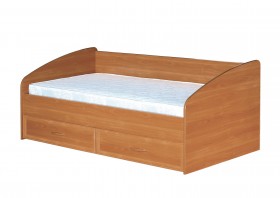 Кровать с ящиками с задней спинкой 900-1 без матраса Вишня Оксфорд в Нюрбе - nyurba.katalogmebeli.com | фото 1