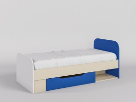 Кровать Скай 1650х750 (Синий/Белый/корпус Клен) в Нюрбе - nyurba.katalogmebeli.com | фото