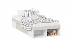 Кровать «Сканди» с ящиком Дуб Гарден/Белый в Нюрбе - nyurba.katalogmebeli.com | фото