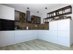 Модульная кухня Бронкс 1,8 м (Кварц) в Нюрбе - nyurba.katalogmebeli.com | фото 5
