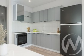 Кухня Валерия-М 1,6м (Альбион софт/белый) в Нюрбе - nyurba.katalogmebeli.com | фото