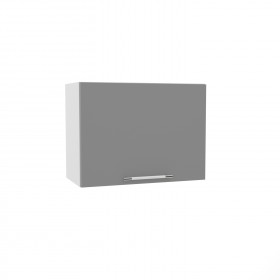 Квадро ВПГ 600 шкаф верхний горизонтальный высокий (Ваниль кожа/корпус Серый) в Нюрбе - nyurba.katalogmebeli.com | фото