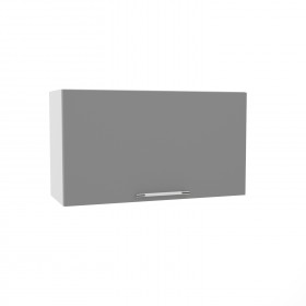 Квадро ВПГ 800 шкаф верхний горизонтальный высокий (Ваниль кожа/корпус Серый) в Нюрбе - nyurba.katalogmebeli.com | фото