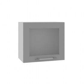 Квадро ВПГС 500 шкаф верхний горизонтальный со стеклом высокий (Железо/корпус Серый) в Нюрбе - nyurba.katalogmebeli.com | фото