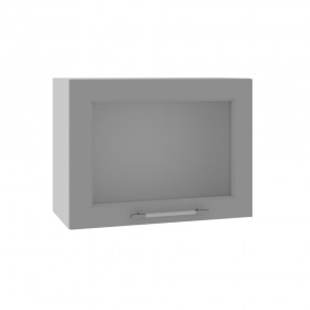 Квадро ВПГС 600 шкаф верхний горизонтальный со стеклом высокий (Лунный свет/корпус Серый) в Нюрбе - nyurba.katalogmebeli.com | фото