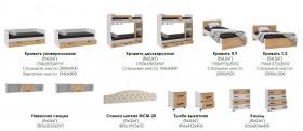 Лючия кровать 0,9 белый/ателье светлое в Нюрбе - nyurba.katalogmebeli.com | фото 2