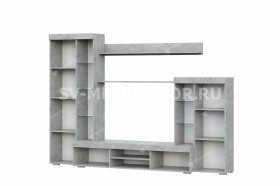 Мебель для гостиной МГС 5 Цемент светлый / Белый в Нюрбе - nyurba.katalogmebeli.com | фото 4