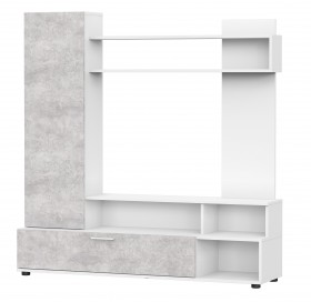 Мебель для гостиной "МГС 9" Белый / Цемент светлый в Нюрбе - nyurba.katalogmebeli.com | фото 1