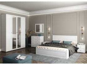 Модульная спальня Барселона (Белый/Белый глянец) в Нюрбе - nyurba.katalogmebeli.com | фото 1