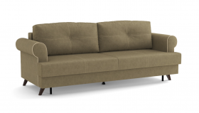 Оливер / диван - кровать 3-х местн. (еврокнижка) (велюр велутто коричневый 23 в Нюрбе - nyurba.katalogmebeli.com | фото