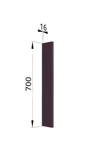 Панель торцевая (для шкафа торцевого верхнего) ПТ 400 Тито, Гарда (Пурпур) в Нюрбе - nyurba.katalogmebeli.com | фото