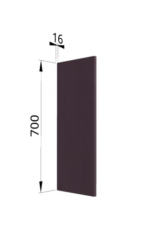Панель торцевая (для шкафа верхнего) П Тито, Гарда (Пурпур) в Нюрбе - nyurba.katalogmebeli.com | фото