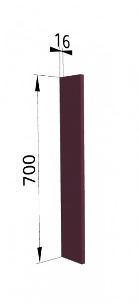 Панель торцевая ПТ 400 Квадро (для шкафа торцевого верхнего) Виноград в Нюрбе - nyurba.katalogmebeli.com | фото