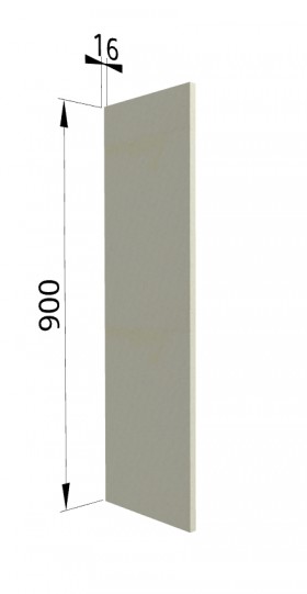 Панель торцевая ВП Квадро (для шкафа верхнего высокого) Ваниль кожа в Нюрбе - nyurba.katalogmebeli.com | фото