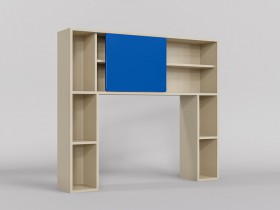 Полка на стол Скай люкс (Синий/корпус Клен) в Нюрбе - nyurba.katalogmebeli.com | фото