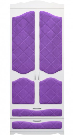 Шкаф 2-х створчатый с ящиками серии Иллюзия 32 Фиолетовый в Нюрбе - nyurba.katalogmebeli.com | фото