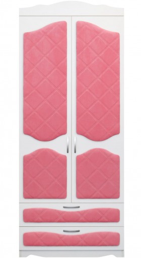 Шкаф 2-х створчатый с ящиками серии Иллюзия 89 Розовый в Нюрбе - nyurba.katalogmebeli.com | фото