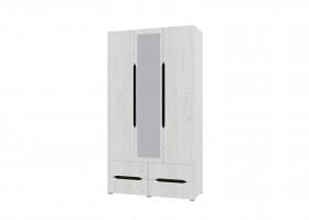 Шкаф 3-х створчатый с ящиками и зеркалом Вега (Прованс) в Нюрбе - nyurba.katalogmebeli.com | фото