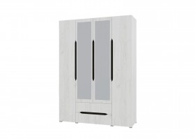 Шкаф 4-х створчатый с ящиками и зеркалами Вега (Прованс) в Нюрбе - nyurba.katalogmebeli.com | фото