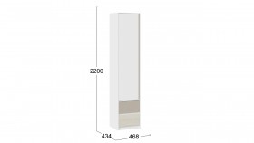Шкаф для белья комбинированный «Сканди» Дуб Гарден/Белый/Глиняный серый в Нюрбе - nyurba.katalogmebeli.com | фото 3