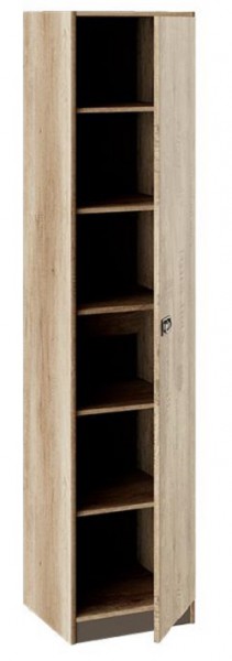 Шкаф для белья «Пилигрим» (Дуб Каньон светлый, Фон серый) в Нюрбе - nyurba.katalogmebeli.com | фото 2